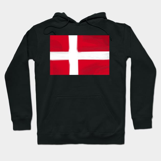 Denmark Flag Hoodie by Dojaja